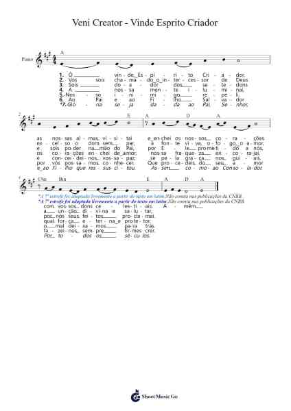 Veni Creator - Vinde Esprito Criador Sheet Music by Groroy Bairdlow-Arr.Glalain Borhys