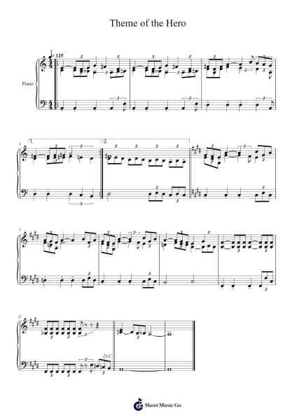 Theme of the Hero Sheet Music by Kenji Ito-Arr.Chestom