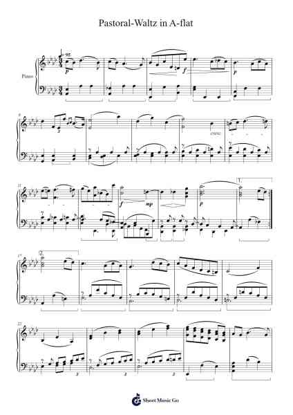 Pastoral-Waltz in A-flat 樂譜由 Verlenzius - 編曲 Arquinn