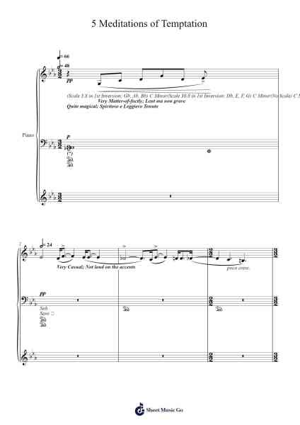 5 Meditations of Temptation Sheet Music by Lionelclife Rhyschard-Arr.Markxy