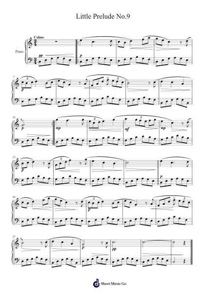 Little Prelude No.9 in Ionian mode Sheet Music by Childdy Whitkin-Arr.Brookecher Nicksie