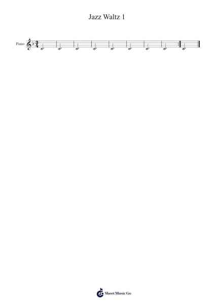 Jazz Waltz 1 Sheet Music by Yumiko-Arr.Wrightxon Tinett