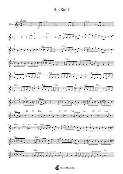 Hot Stuff Sheet Music by Donna Summer-Arr.Wildech Mopold