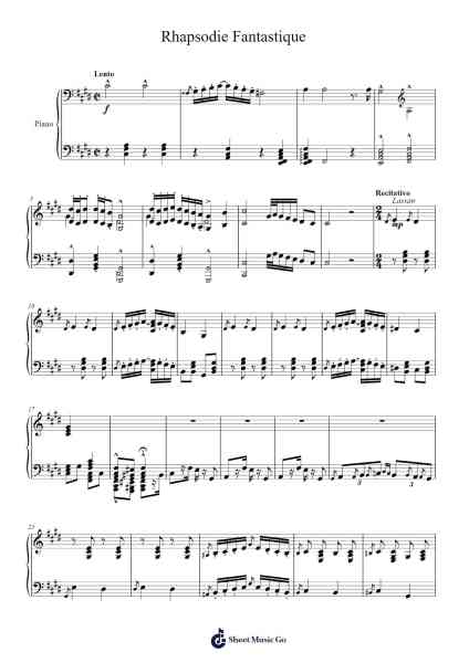 Rhapsodie Fantastique Sheet Music by Loudan Stephen Alexenov Stradinoff-Welkinstein-Arr.Bartnice