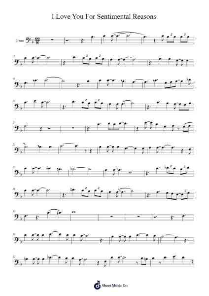 I Love You For Sentimental Reasons Sheet Music by -Arr.Steinty