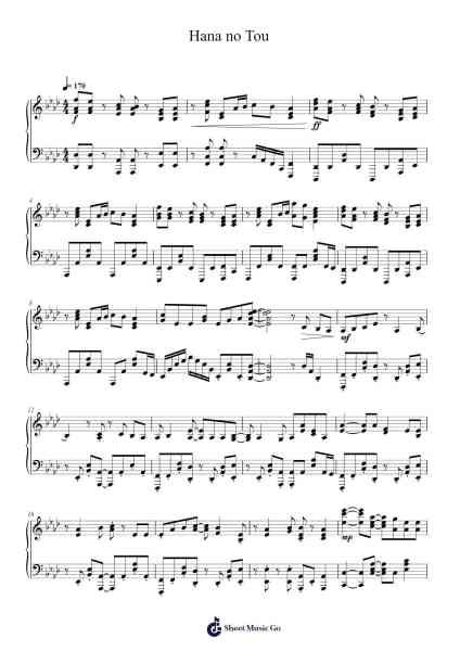 Hana no Tou Sheet Music by Sayuri-Arr.Faulkvy