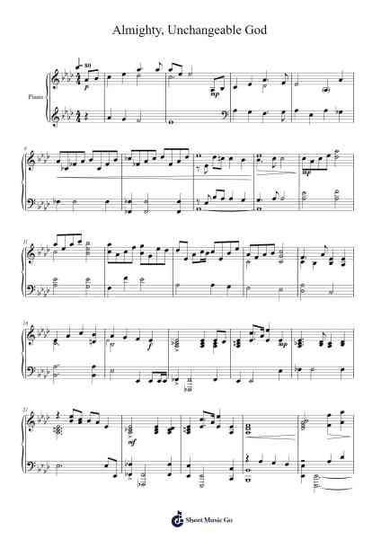 Almighty, Unchangeable God Sheet Music by -Arr.Chadving