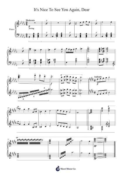 It's Nice To See You Again, Dear Sheet Music by Loudan Stephen Alexenov Stradinoff-Welkinstein-Arr.Conpiers