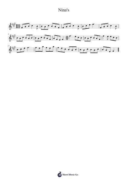 Nina's Sheet Music by Cillian & Niall Vallely-Arr.Kelles
