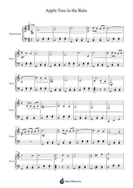Apple Tree in the Rain Sheet Music by Carrsay-Arr.Gemgene