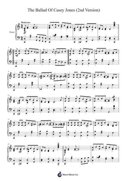 The Ballad of Casey Jones (2nd Version) Sheet Music by Eddie Newton/Vern Elliott-Arr.Beautle