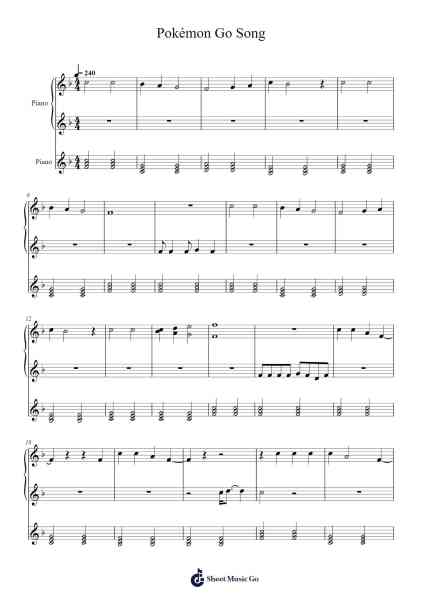 Pokémon Go Song (I Play Pokémon Go Every Day) Sheet Music by -Arr.Trollstal