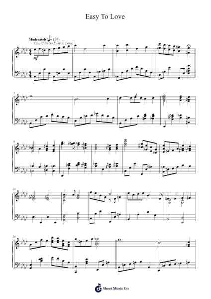 Easy To Love Sheet Music by Cole Porter-Arr.Poundrett Lonlon