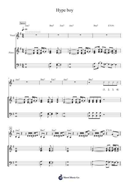 Hype boy Sheet Music by NewJeans-Arr.Merdawn