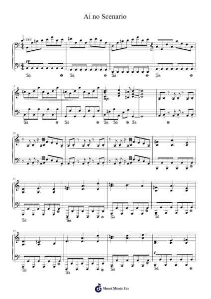 Ai no Scenario Sheet Music by CHiCO with HoneyWorks-Arr.Rares