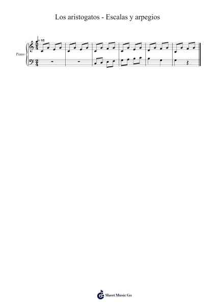 Escalas y arpegios - Los Aristogatos Sheet Music by Los Aristogatos-Arr.Osnest Araliam