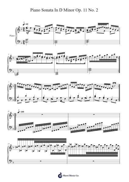 Piano Sonata In D Minor, Op. 11 No. 2 "Shadows": Movement II, Uncharted Sheet Music by Charles Evans-Arr.Fitchnolds Hartewy