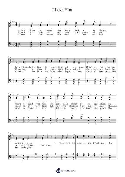 I Love Him Sheet Music by Stephen C. Foster-Arr.Bautab
