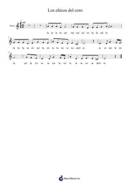 Los chicos del coro Sheet Music by germanguardia-Arr.Auwolf