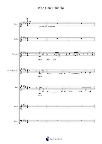 Who Can I Run To Sheet Music by Arr. Leanna Fore-Arr.Peay