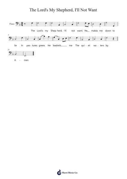 The Lord's My Shepherd, I'll Not Want Sheet Music by -Arr.Hytrine