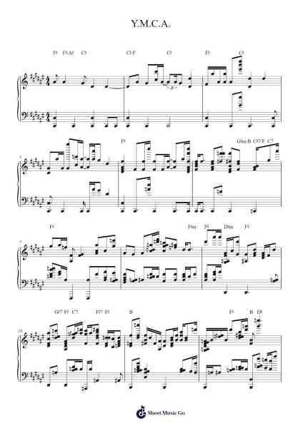 Y.M.C.A. Sheet Music by Village People-Arr.Humetom Seanhutt