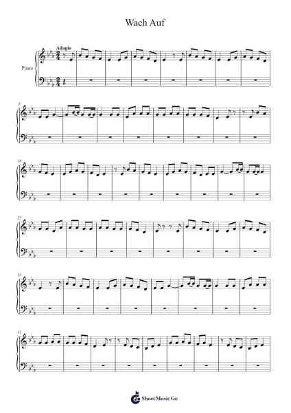 Wach Auf Sheet Music by Johannes Brahms-Arr.Hillian
