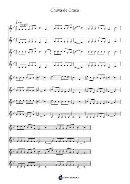 Chuva de Graça Sheet Music by -Arr.Temchell Thompro
