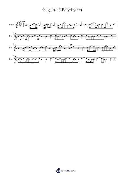 9 against 5 Polyrhythm Sheet Music by Billel Samry-Arr.Tateearl Grantbroad