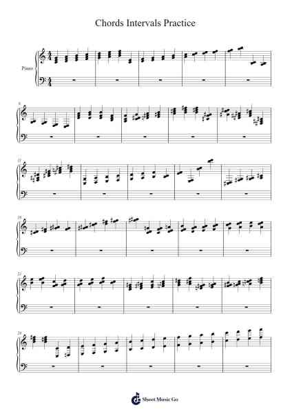 Chords Intervals Practice Sheet Music by majhanav-Arr.Wyldesa Ocdine