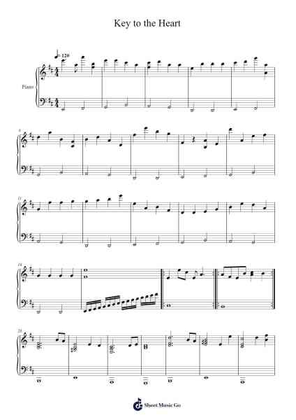 Key to the Heart Sheet Music by C418-Arr.Wavieve Katdy