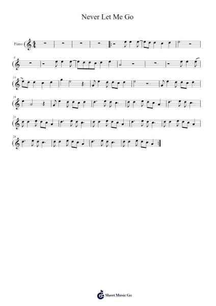 Never Let Me Go Sheet Music by Alok/Bruno Martini/Zeeba-Arr.Gasgreve Ausnal