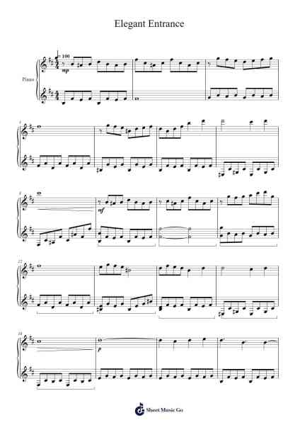 Elegant Entrance Sheet Music by Toby Fox-Arr.Florid Brylan
