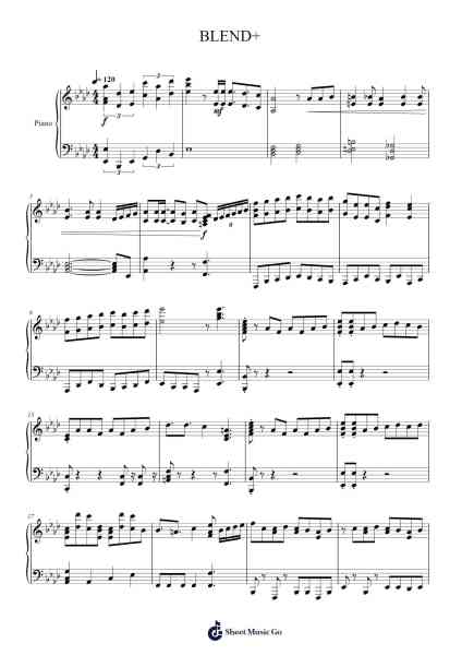 BLEND+ Sheet Music by Katsutoshi Kitagawa-Arr.Bellzer Elrene