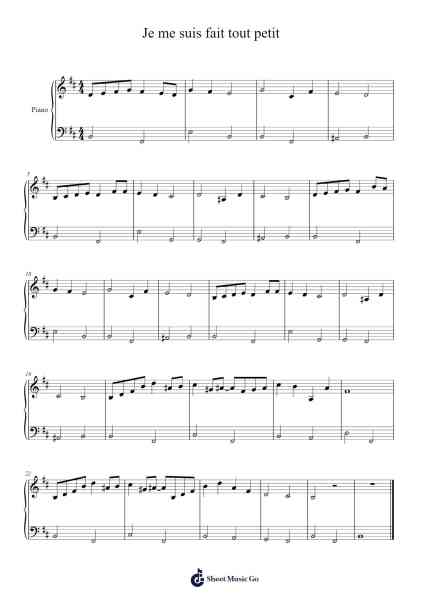 Je me suis fait tout petit Sheet Music by Georges Brassens-Arr.Herkyle