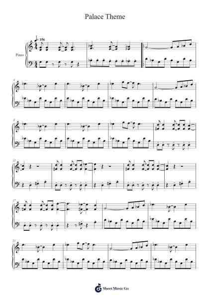 Palace Theme Sheet Music by Akito Nakatsuka-Arr.Macre Accer