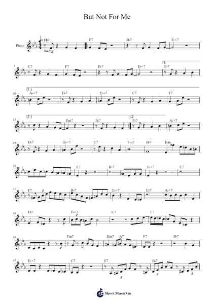 But Not For Me Sheet Music by Olof Eriksson-Arr.Wrightac Phimaud