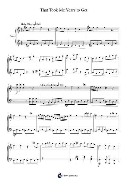 That Took Me Years to Get Sheet Music by Phap Nguyen-Arr.Fredcamp Viomia