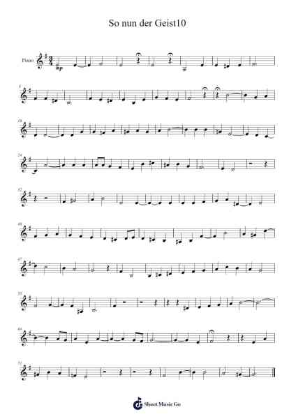 So nun der Geist10 Sheet Music by Johann Sebastian Bach-Arr.Nanriah Obrook