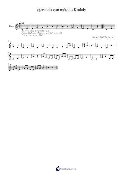 ejercicio con método Kodaly 乐谱由 undefined - 编曲 Sherkes Dofrank