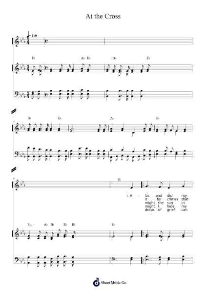 At the Cross Sheet Music by Ralph E. Hudson-Arr.Sinrin Sibylnice