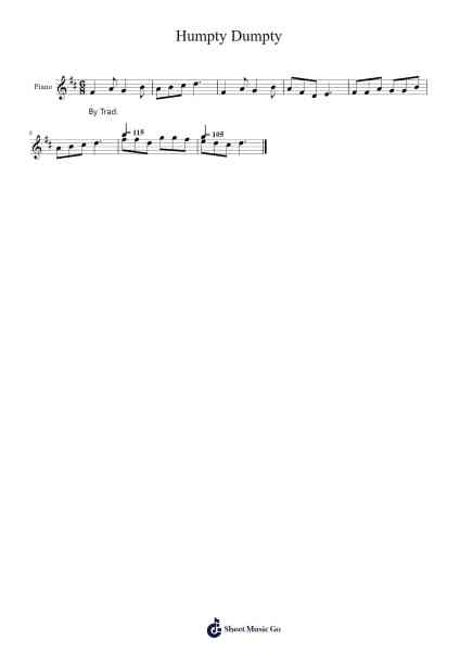 Humpty Dumpty Sheet Music by -Arr.Hartkeats
