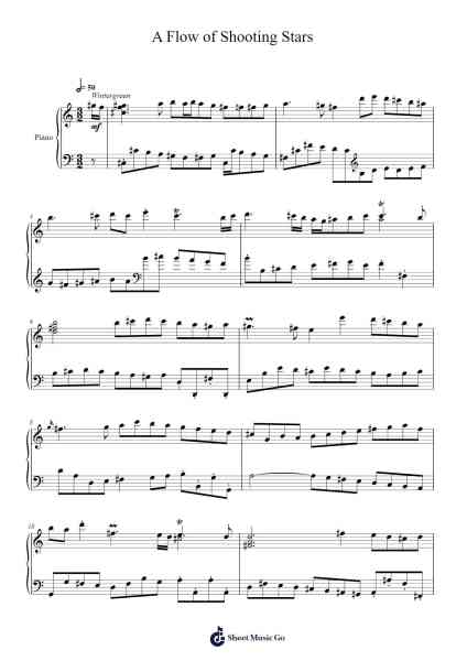 A Flow of Shooting Stars Sheet Music by Toursbur-Arr.Peathew Odeshua