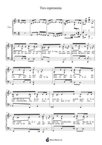 Tres esperanzas Sheet Music by Enrique Santos Discépolo-Arr.Rexlin Clachad