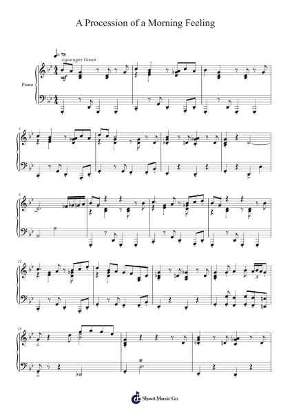 A Procession of a Morning Feeling Sheet Music by Toursbur-Arr.Aumeo Glennrine
