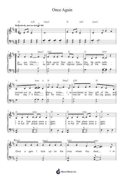 Once Again Sheet Music by Matt Redman-Arr.Hootus