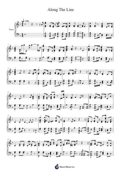 Along The Line Sheet Music by Akeboshi-Arr.Pormon