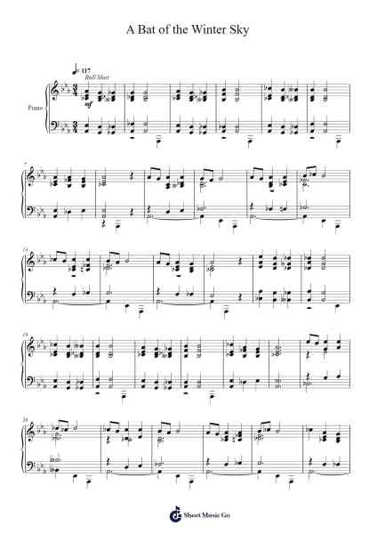 A Bat of the Winter Sky Sheet Music by Toursbur-Arr.Phisan Lionelphy