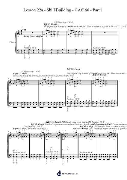 Lesson 22a - Skill Building - GAC 66 - Part 1 Sheet Music by Nancy Ford-Arr.Aslan Wordford