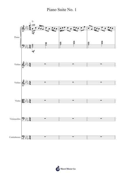 Piano Suite No. 1 Sheet Music by John-William Gibson-Arr.Boycegold